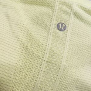 ~ Lululemon 8 Swiftly Tech Hip Long Sleeve Yellow Top Thumb Acid/Neon Womens